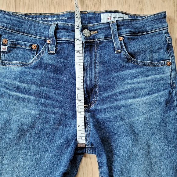 AG Adriano Goldschmied | The Farrah High Rise Skinny Ankle Raw Hem Jean - 29R - Picture 13 of 16